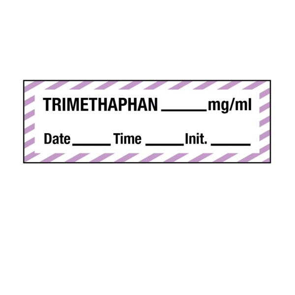 Tape, Trimethaphan 1/2" x 500" White w/Violet stripes & Black